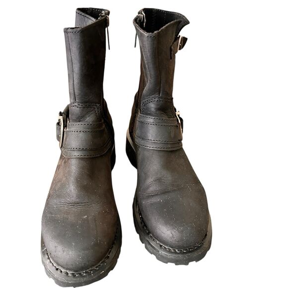 Harley-Davidson Women's Scarlet Zip Harness Biker Boot Size 8 - Picture 3 of 10